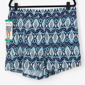 Wildfox Shorts Blue Print Women’s 3X Easy Breezy Bold Resortwear